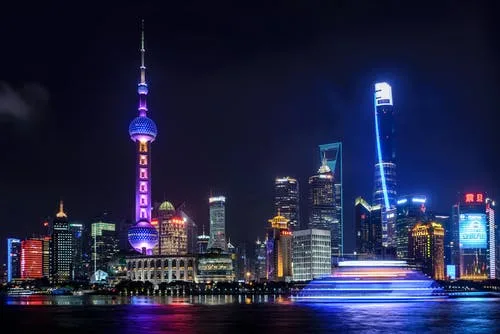 Shanghai skyline at night