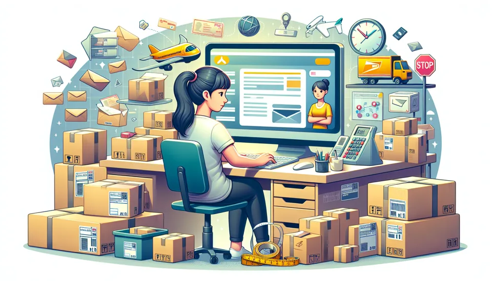 Illustration accompanying the guide to calculating USPS shipping rates